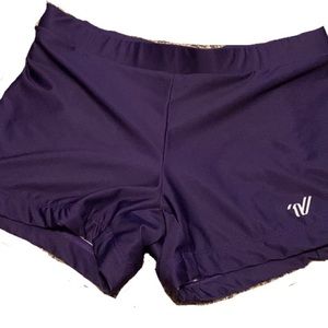 Varsity spandex purple shorts